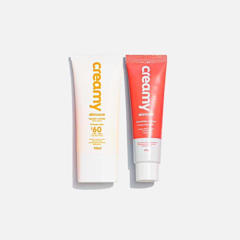 Duo Calming Cream + Watery Lotion: hidratação e proteção - CREAMY