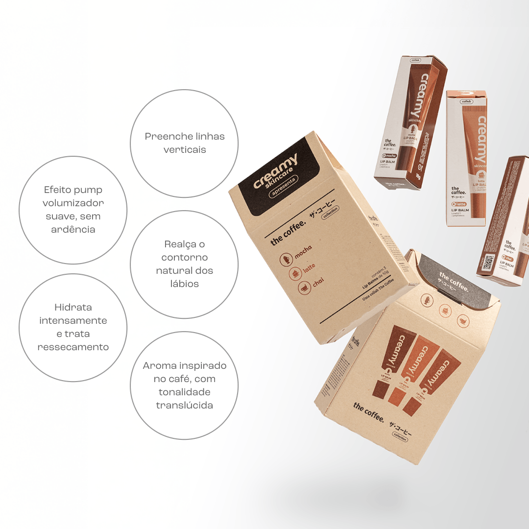 Kit Lip Balm The Coffee Collection | Mocha, Latte e Chai - CREAMY